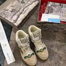 Load image into Gallery viewer, Gucci Unisex Screener GG High-Top Sneaker in Beige Original GG Canvas and Leather