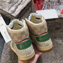 Load image into Gallery viewer, Gucci Unisex Screener GG High-Top Sneaker in Beige Original GG Canvas and Leather