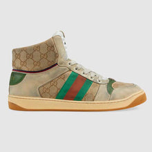 Load image into Gallery viewer, Gucci Unisex Screener GG High-Top Sneaker in Beige Original GG Canvas and Leather