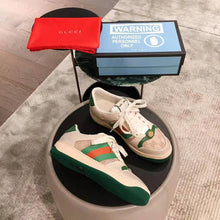 Load image into Gallery viewer, Gucci Unisex Screener Leather Sneaker 3cm Height-Green