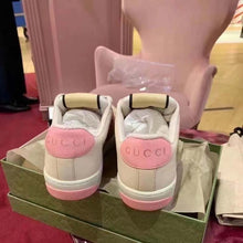 Load image into Gallery viewer, Gucci Unisex Screener Sneaker Crystals Beige Ebony GG Canvas 3.6 cm Heel