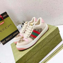 Load image into Gallery viewer, Gucci Unisex Screener Sneaker Crystals Beige Ebony GG Canvas 3.6 cm Heel