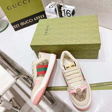 Load image into Gallery viewer, Gucci Unisex Screener Sneaker Crystals Beige Ebony GG Canvas 3.6 cm Heel