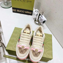 Load image into Gallery viewer, Gucci Unisex Screener Sneaker Crystals Beige Ebony GG Canvas 3.6 cm Heel