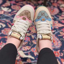 Load image into Gallery viewer, Gucci Unisex Screener Sneaker Crystals Beige Ebony GG Canvas 3.6 cm Heel
