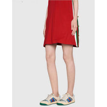 Load image into Gallery viewer, Gucci Unisex Screener Sneaker Crystals Brown Blue GG Canvas 3.6 cm Heel