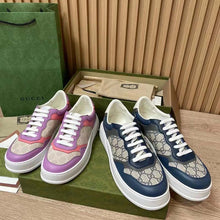 Load image into Gallery viewer, Gucci Unisex Sneaker White Beige GG Supreme Canvas Printed Interlocking G