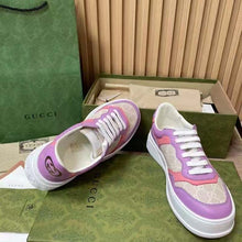 Load image into Gallery viewer, Gucci Unisex Sneaker White Beige GG Supreme Canvas Printed Interlocking G