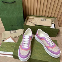Load image into Gallery viewer, Gucci Unisex Sneaker White Beige GG Supreme Canvas Printed Interlocking G
