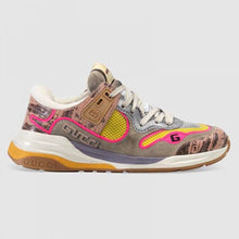 Load image into Gallery viewer, Gucci Unisex Ultrapace Sneaker with Embroidered Gucci and Interlocking G in Metallic Leather-Pink