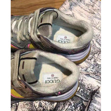 Load image into Gallery viewer, Gucci Unisex Ultrapace Sneaker with Embroidered Gucci and Interlocking G in Metallic Leather-Pink