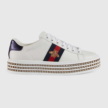 Load image into Gallery viewer, Gucci Women Ace Sneaker with Crystals White