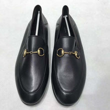 Load image into Gallery viewer, Gucci Women Brixton Leather Horsebit Loafer-Black