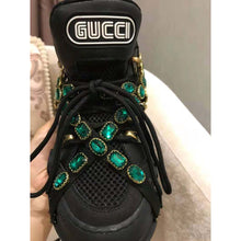 Load image into Gallery viewer, Gucci Women Flashtrek Sneaker with Removable Crystals 5.6cm Height-Black