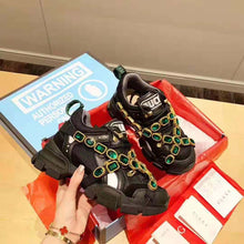 Load image into Gallery viewer, Gucci Women Flashtrek Sneaker with Removable Crystals 5.6cm Height-Black