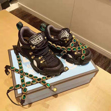 Load image into Gallery viewer, Gucci Women Flashtrek Sneaker with Removable Crystals 5.6cm Height-Black