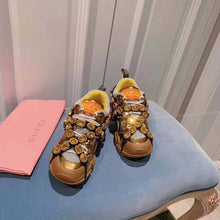 Load image into Gallery viewer, Gucci Women Flashtrek Sneaker with Removable Crystals 5.6cm Height-Gold