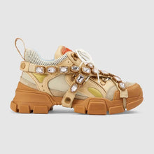 Load image into Gallery viewer, Gucci Women Flashtrek Sneaker with Removable Crystals 5.6cm Height-Orange
