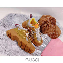 Load image into Gallery viewer, Gucci Women Flashtrek Sneaker with Removable Crystals 5.6cm Height-Orange