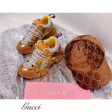 Load image into Gallery viewer, Gucci Women Flashtrek Sneaker with Removable Crystals 5.6cm Height-Orange