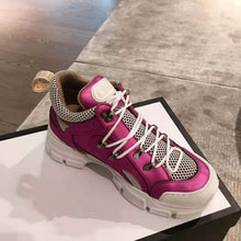 Load image into Gallery viewer, Gucci Women Flashtrek Sneaker with Removable Crystals 5.6cm Height-Pink