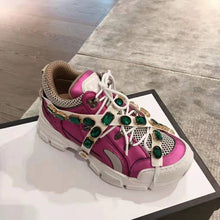 Load image into Gallery viewer, Gucci Women Flashtrek Sneaker with Removable Crystals 5.6cm Height-Pink