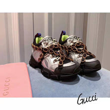 Load image into Gallery viewer, Gucci Women Flashtrek Sneaker with Removable Crystals 5.6cm Height-Silver