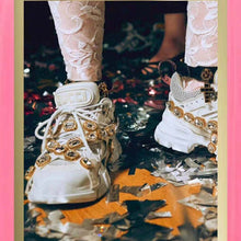 Load image into Gallery viewer, Gucci Women Flashtrek Sneaker with Removable Crystals 5.6cm Height-White