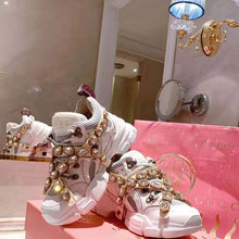 Load image into Gallery viewer, Gucci Women Flashtrek Sneaker with Removable Crystals 5.6cm Height-White