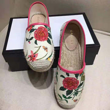 Load image into Gallery viewer, Gucci Women Flora Print Canvas Espadrille-Pink