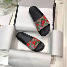 Load image into Gallery viewer, Gucci Women GG Gucci Strawberry Slide Sandal-Red