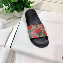 Load image into Gallery viewer, Gucci Women GG Gucci Strawberry Slide Sandal-Red