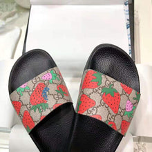 Load image into Gallery viewer, Gucci Women GG Gucci Strawberry Slide Sandal-Red