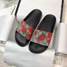 Load image into Gallery viewer, Gucci Women GG Gucci Strawberry Slide Sandal-Red