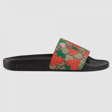 Load image into Gallery viewer, Gucci Women GG Gucci Strawberry Slide Sandal-Red