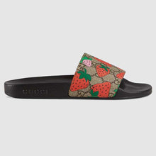 Load image into Gallery viewer, Gucci Women GG Gucci Strawberry Slide Sandal-Red
