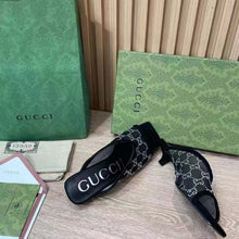 Load image into Gallery viewer, Gucci Women GG Slingback Pump Black Mesh GG Crystals Low 4 cm Heel