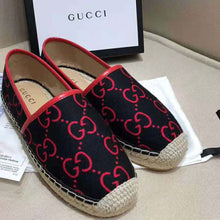 Load image into Gallery viewer, Gucci Women GG Terry Cloth Espadrille 2 cm Platform-Navy