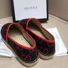 Load image into Gallery viewer, Gucci Women GG Terry Cloth Espadrille 2 cm Platform-Navy