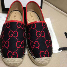 Load image into Gallery viewer, Gucci Women GG Terry Cloth Espadrille 2 cm Platform-Navy