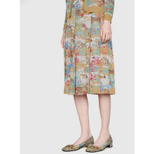 Load image into Gallery viewer, Gucci Women GG Tiger Ballet Flat Horsebit Tiger Flower Beige Ebony Supreme Canvas