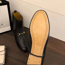 Load image into Gallery viewer, Gucci Women Gucci Jordaan Leather Ankle Boot in Black Leather 1.3 cm Heel