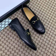 Load image into Gallery viewer, Gucci Women Gucci Jordaan Leather Loafer 1.27cm Heel-Black
