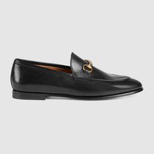 Load image into Gallery viewer, Gucci Women Gucci Jordaan Leather Loafer 1.27cm Heel-Black