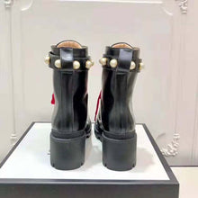 Load image into Gallery viewer, Gucci Women Gucci Leather Ankle Boot in Black Shiny Leather 7.6 cm