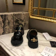 Load image into Gallery viewer, Gucci Women Gucci Leather Lug Sole Loafer in Black Shiny Leather 2.5 cm Heel