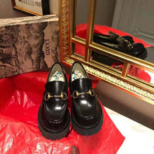 Load image into Gallery viewer, Gucci Women Gucci Leather Lug Sole Loafer in Black Shiny Leather 2.5 cm Heel