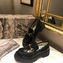 Load image into Gallery viewer, Gucci Women Gucci Leather Lug Sole Loafer in Black Shiny Leather 2.5 cm Heel