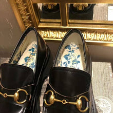 Load image into Gallery viewer, Gucci Women Gucci Leather Lug Sole Loafer in Black Shiny Leather 2.5 cm Heel