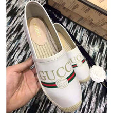 Load image into Gallery viewer, Gucci Women Gucci Logo Canvas Espadrille 2cm Platform-Beige